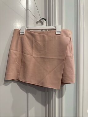 Express Blush Pink Asymmetric Mini Skort